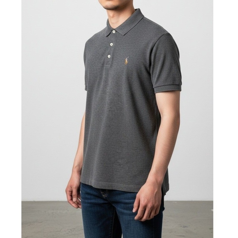 Polo Ralph Lauren Mens S Slim Fit Polo Shirt Soft Gray Cotton